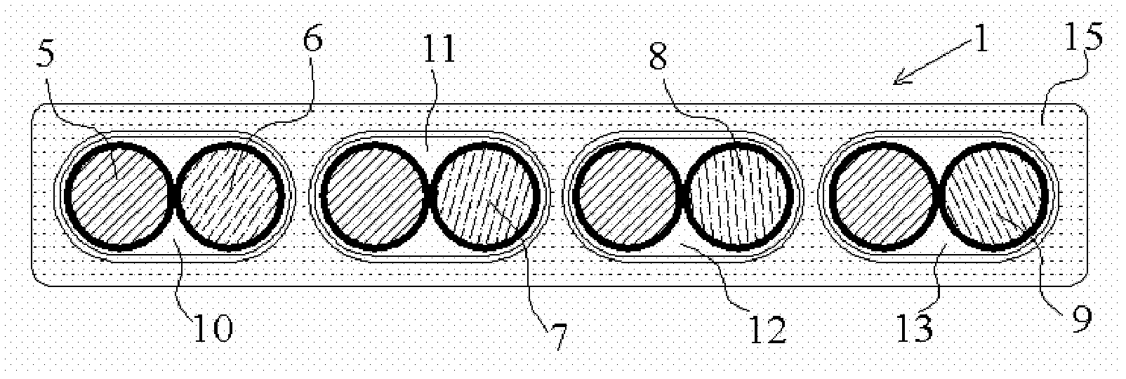 Flat type anti-interference data cable