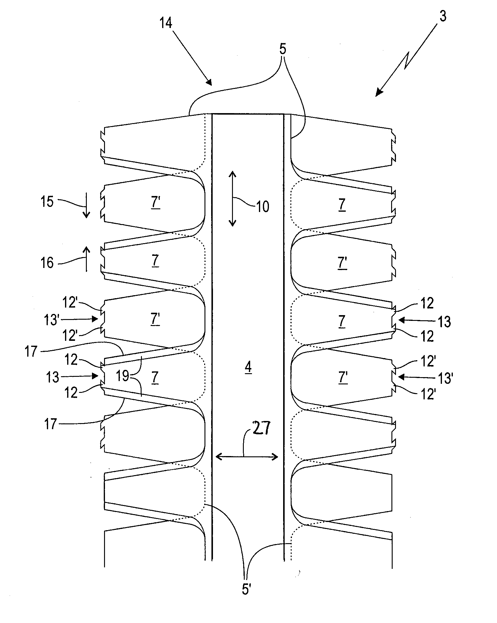 Cutter Bar of a Motor-Operated Hedge Trimmer