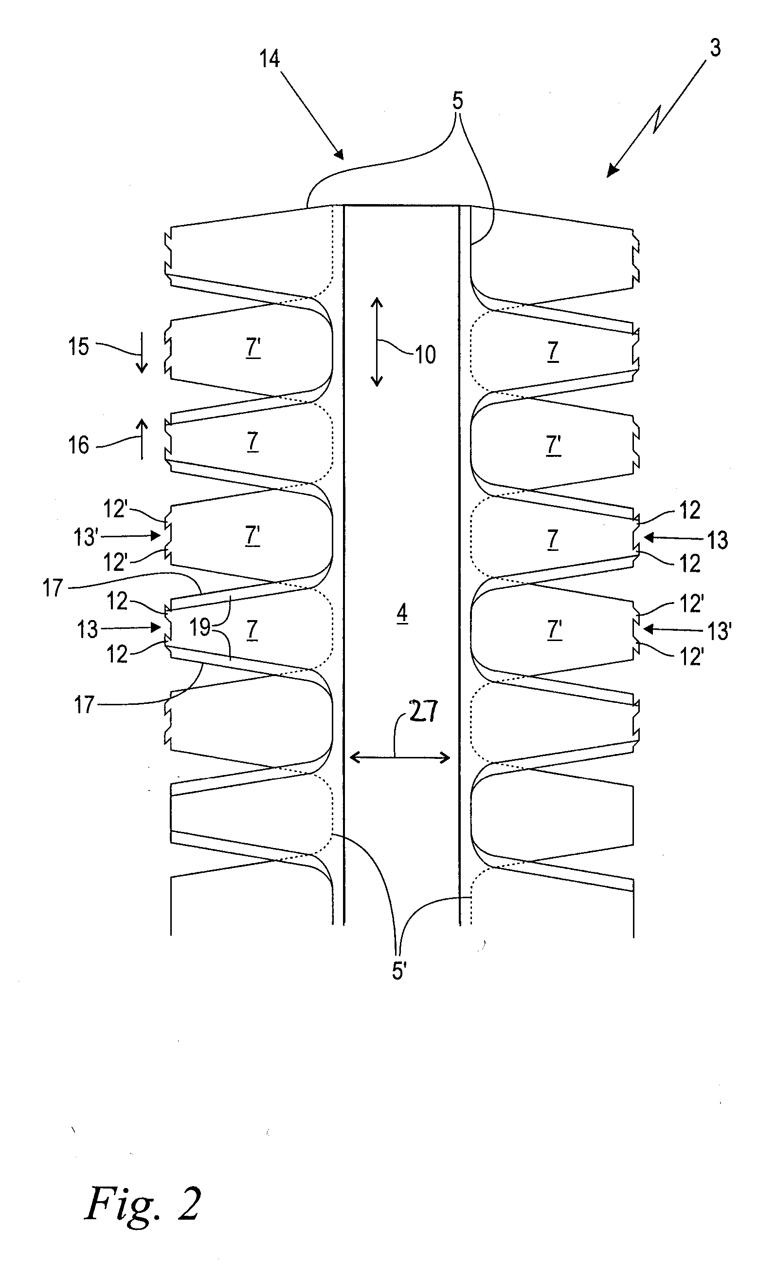 Cutter Bar of a Motor-Operated Hedge Trimmer