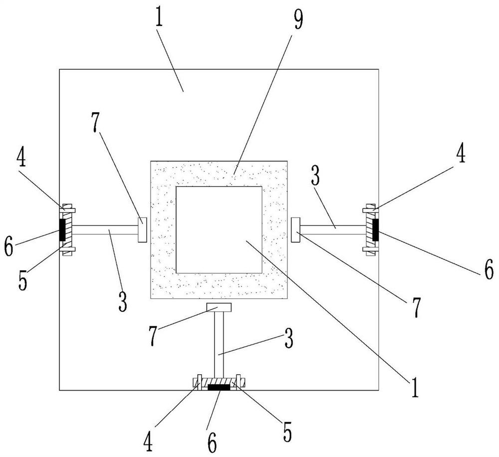 Fused brick casting insulation box positioning device