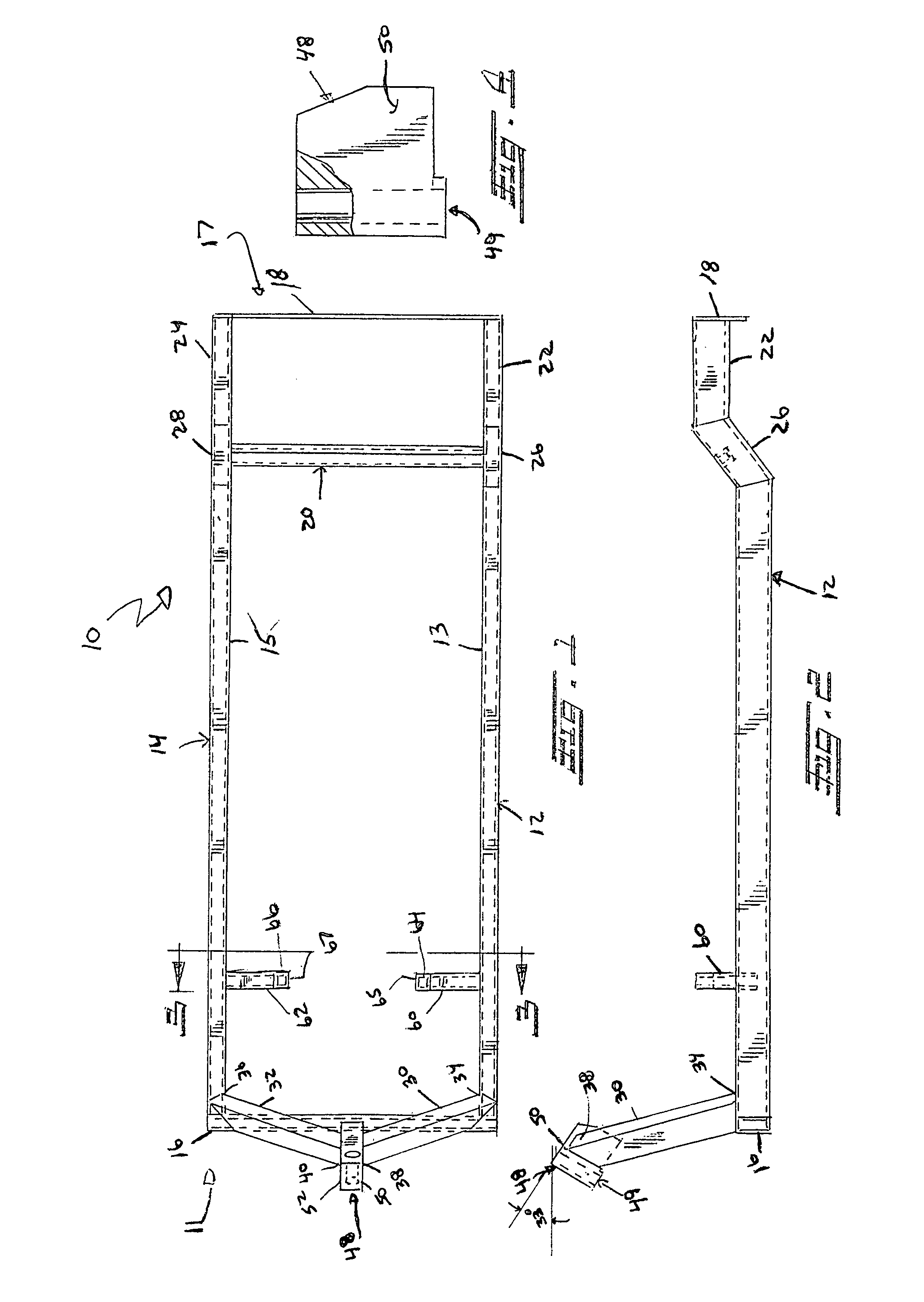 Frame and steering mechanism for three-wheel vehicle