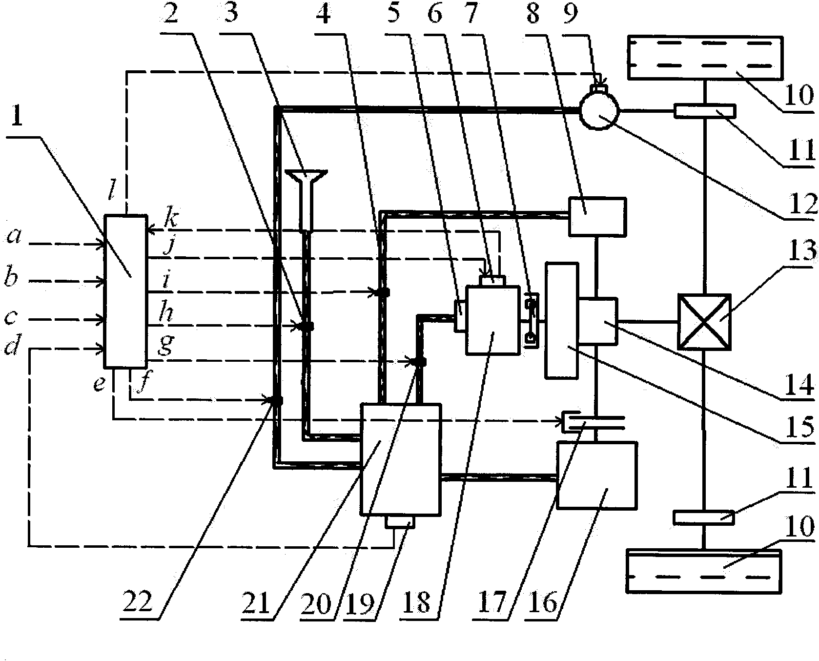 Pressure hybrid power transmission system and control method