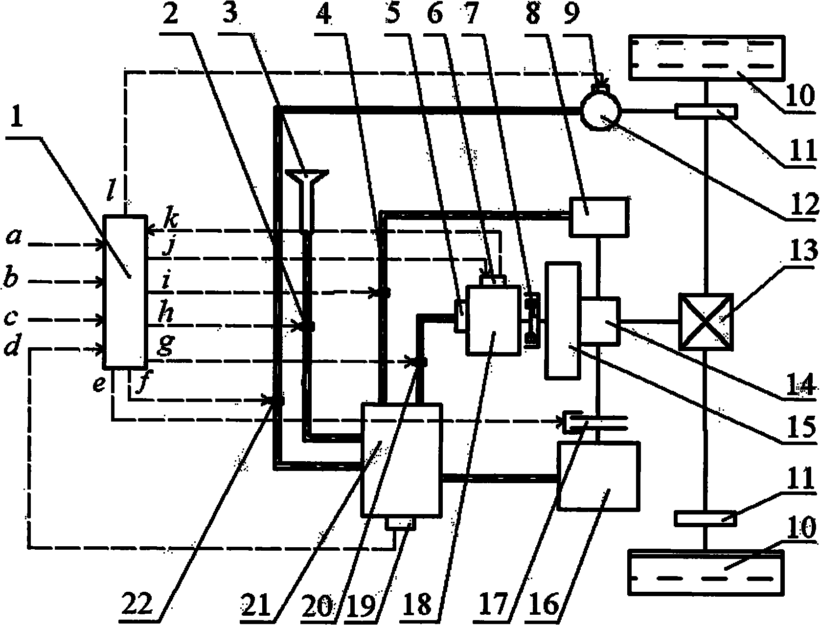 Pressure hybrid power transmission system and control method