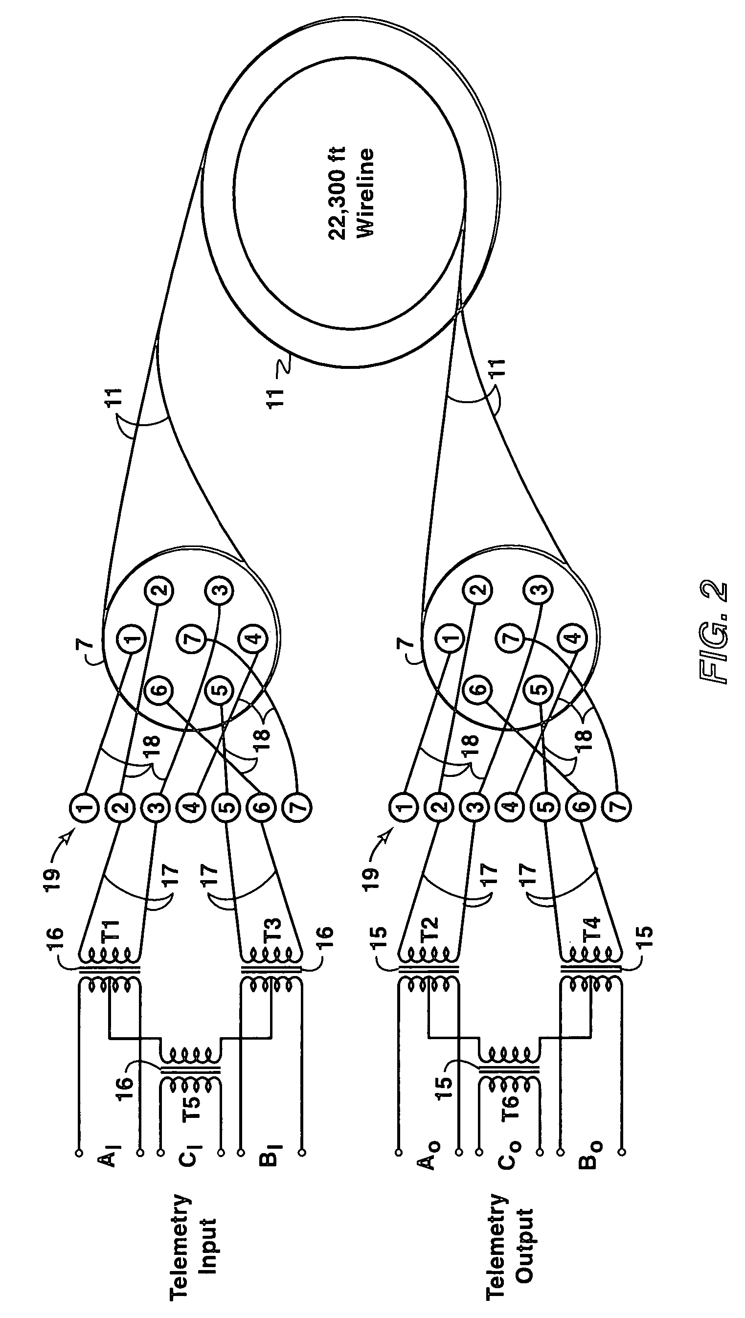 Method and apparatus for using a data telemetry system over multi-conductor wirelines