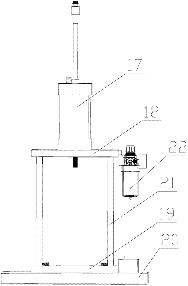 A BV line bending stamping device