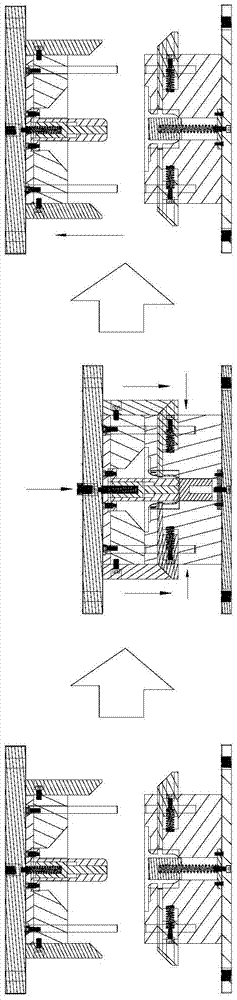 A BV line bending stamping device