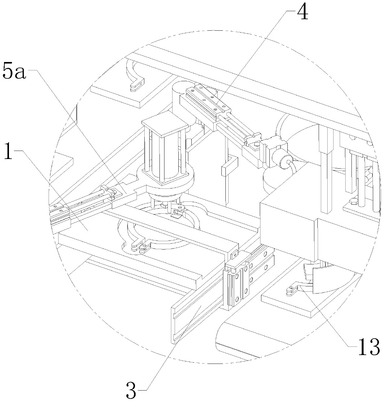 A butt joint device of a single rivet clamp automatic assembly machine