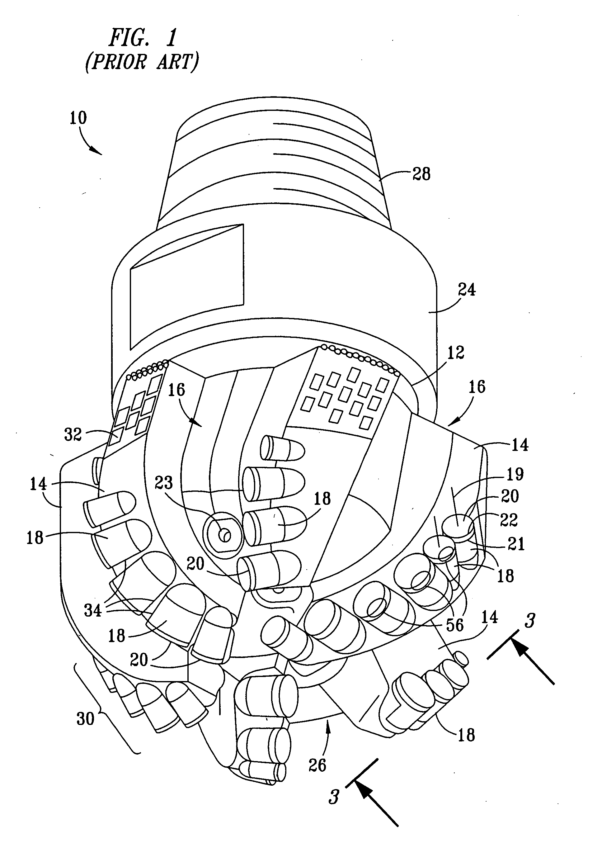 Cutter having shaped working surface with varying edge chamber