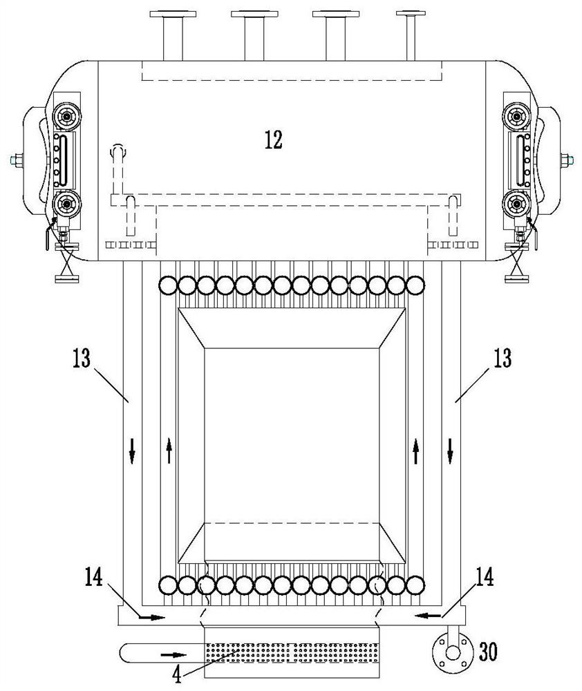 Novel low-nitrogen-emission cold flame combustion integrated steam boiler