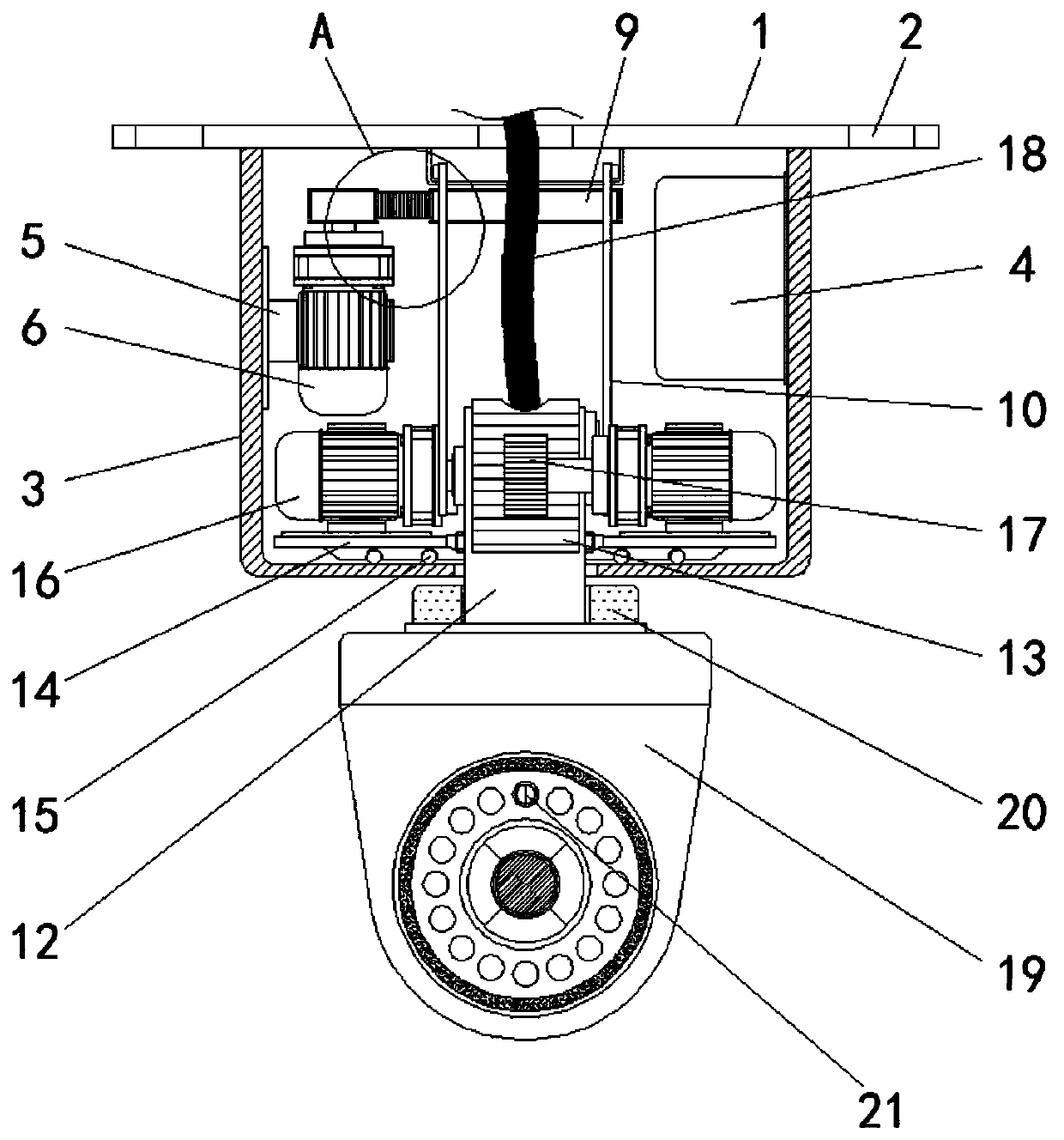 Ultra-high-definition intelligent security monitoring camera and real-time monitoring method