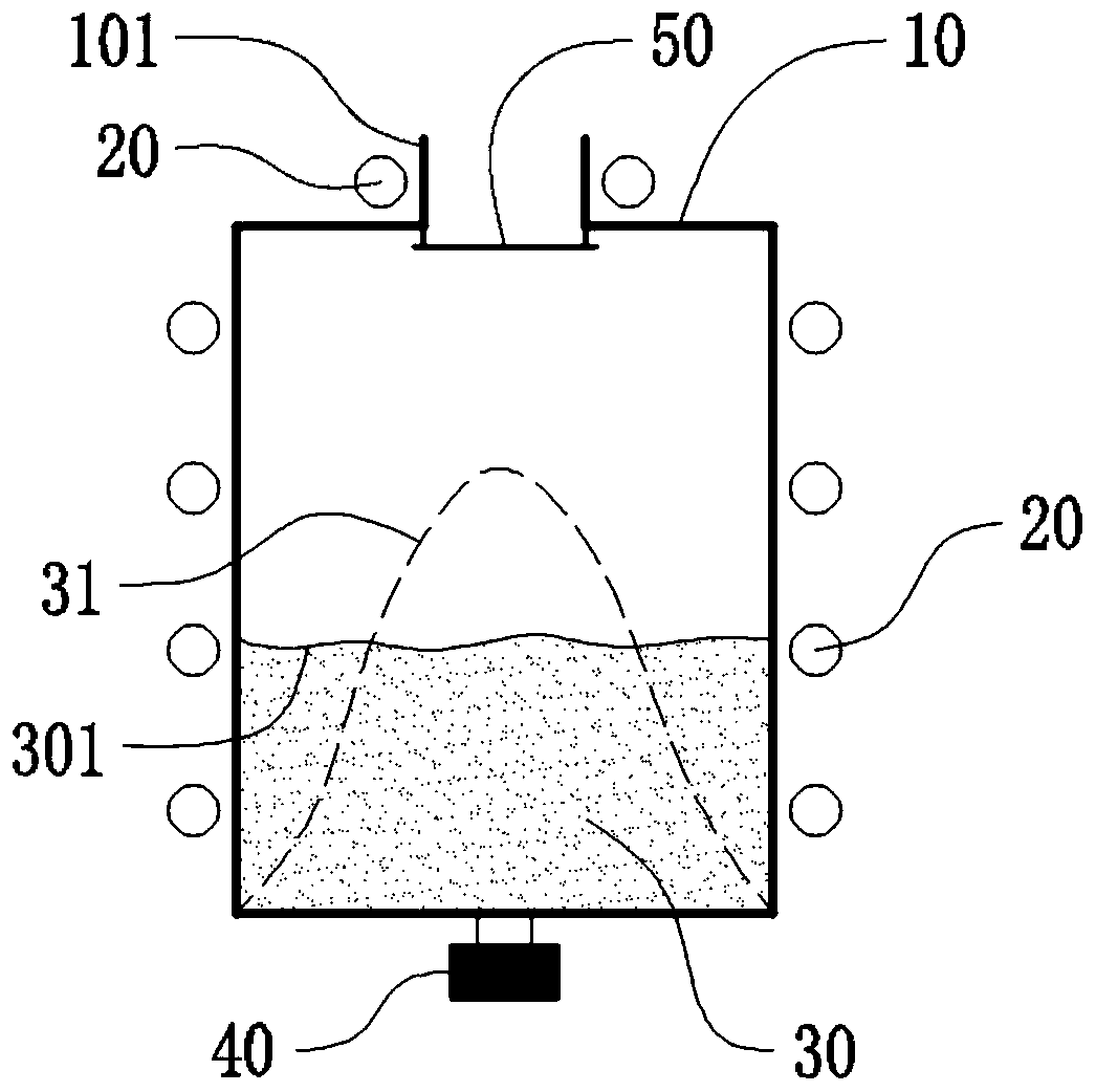 An evaporation source device for oled evaporation