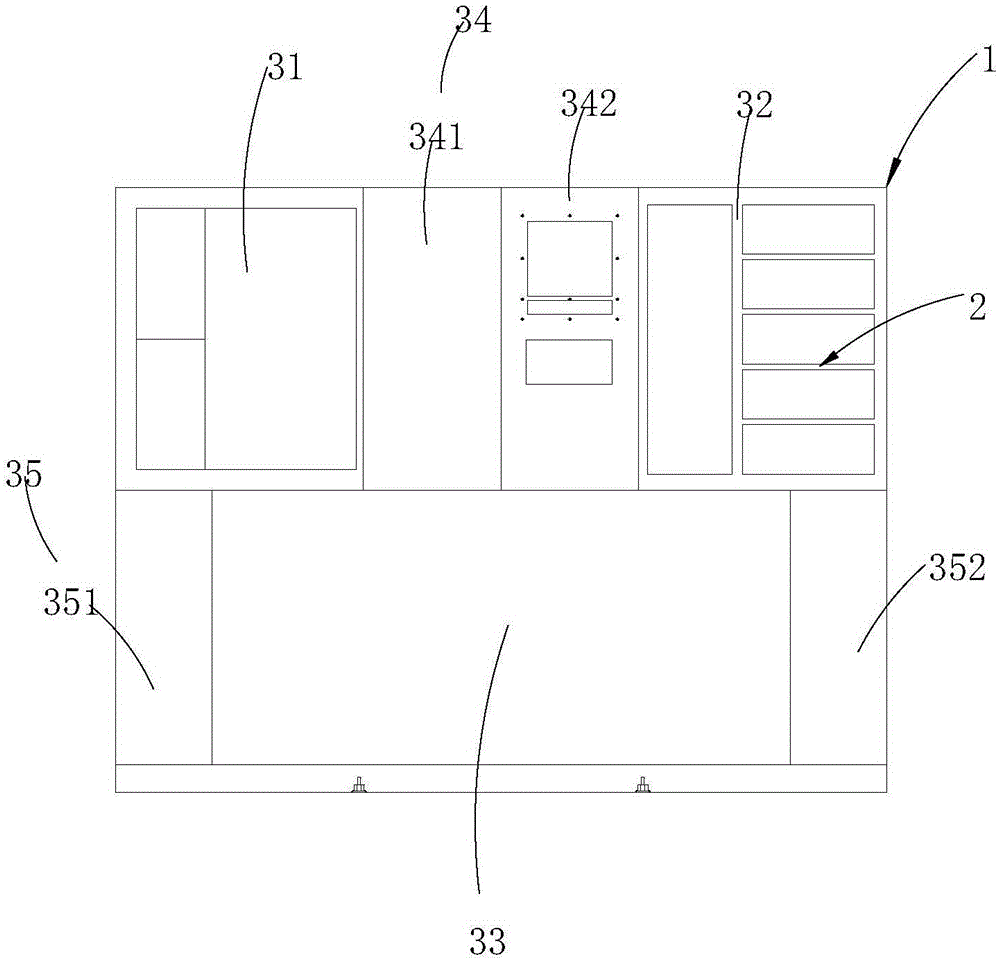 Box type transformer station framework structure and application thereof