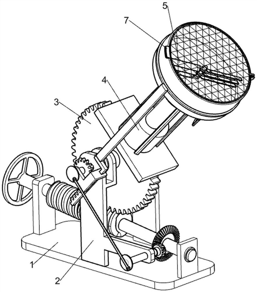 Tea leaf airing rack capable of slowly adjusting light facing angle based on tea leaf frame shaking