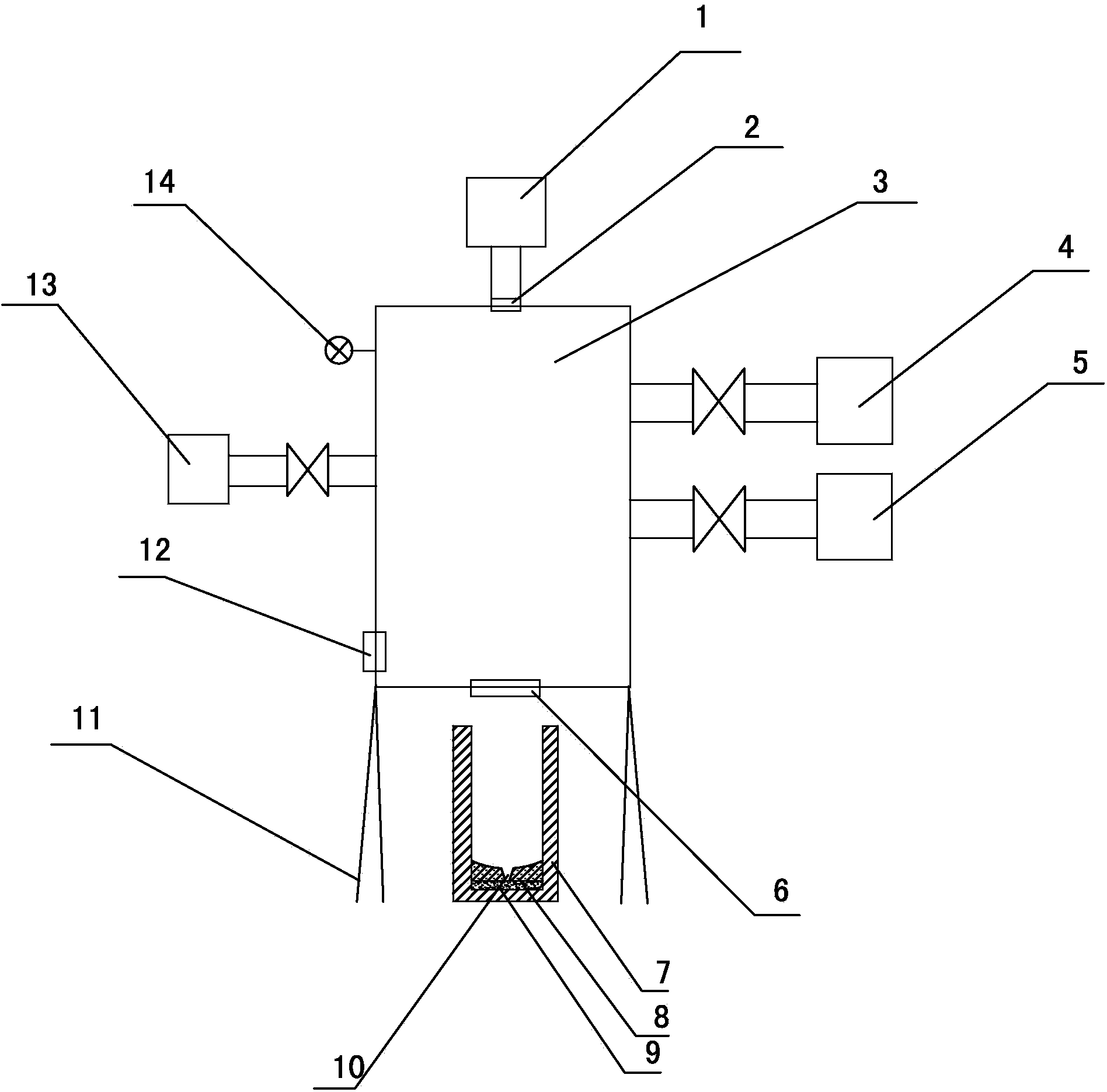 Titanium manganese alloy smelting device