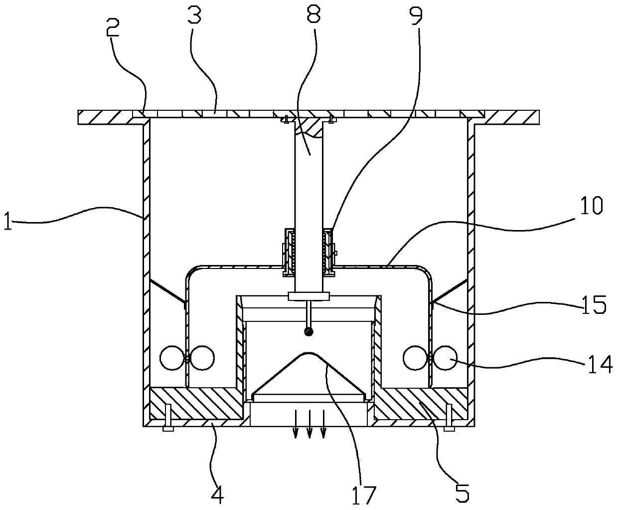 A long-term deodorant floor drain structure