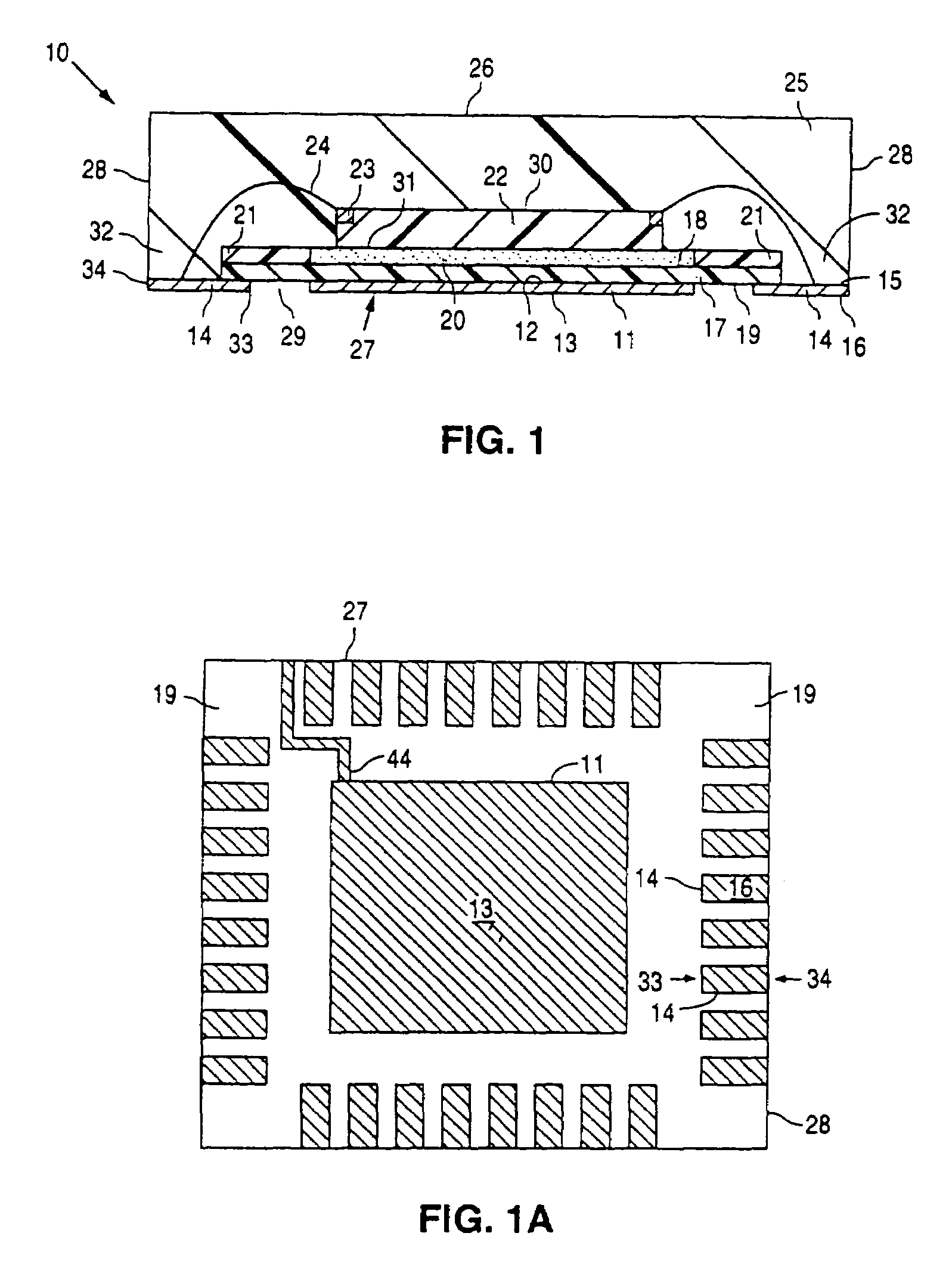 Integrated circuit device packages and substrates for making the packages