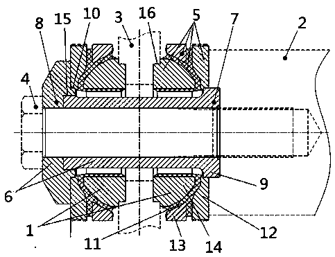 A method for suspending a motor by an axially precompressed combined elastic element