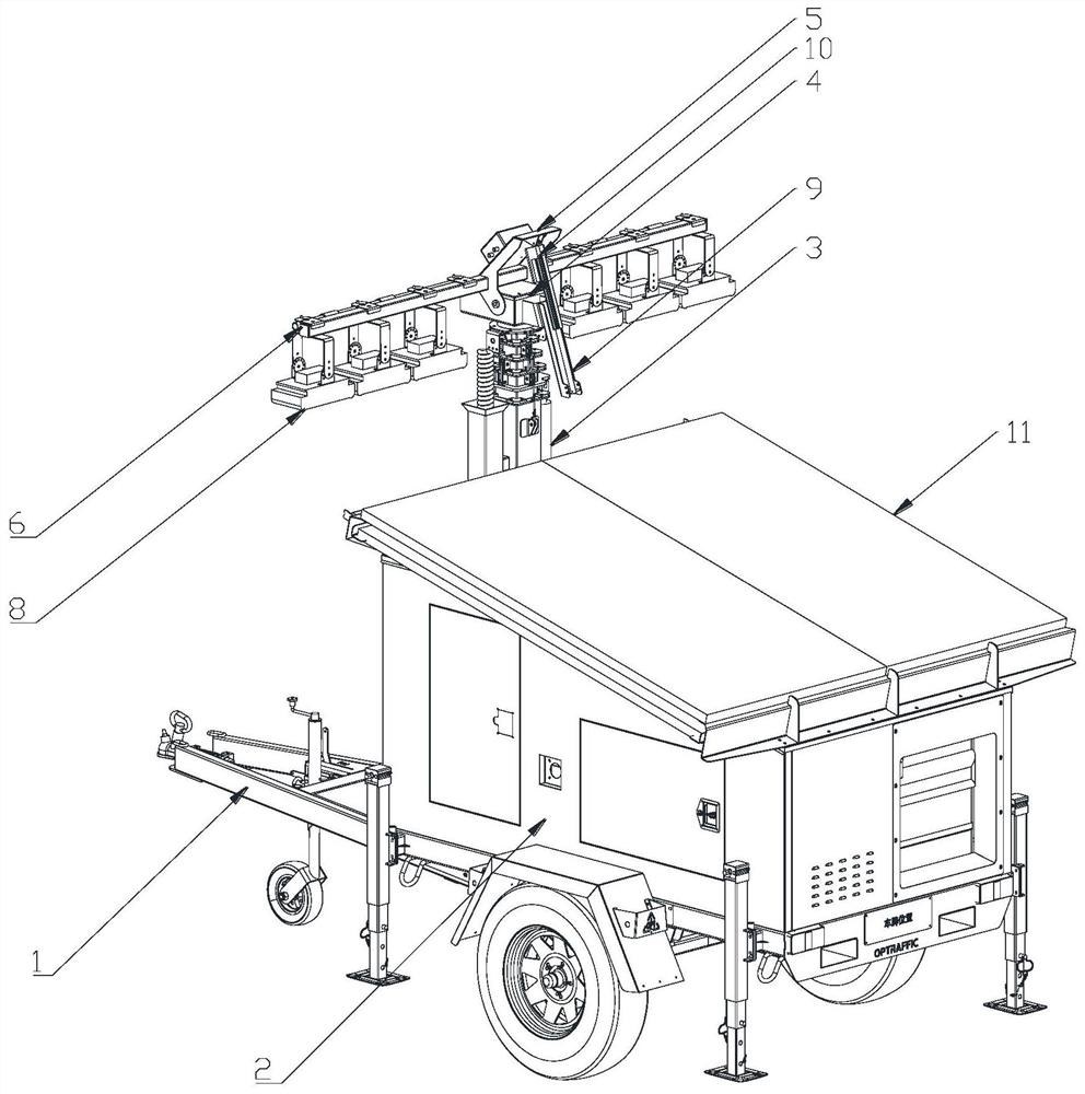 Mobile emergency lighting control method and device