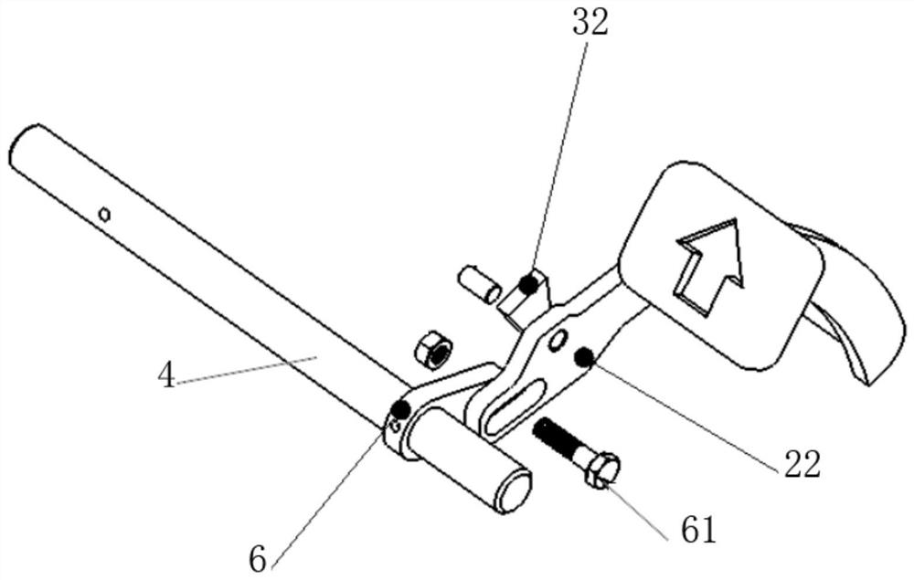 Double-pedal linkage device for electric forklift