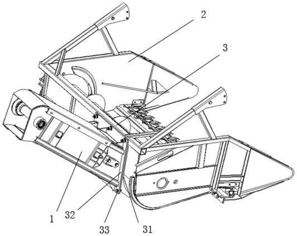 A harvester that is convenient for installation of conveying trough and header