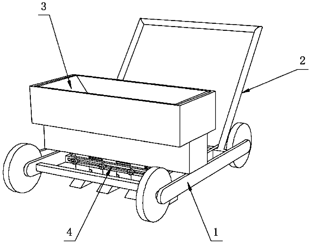 A multi-row synchronous row-spacing adjustable agricultural seeder