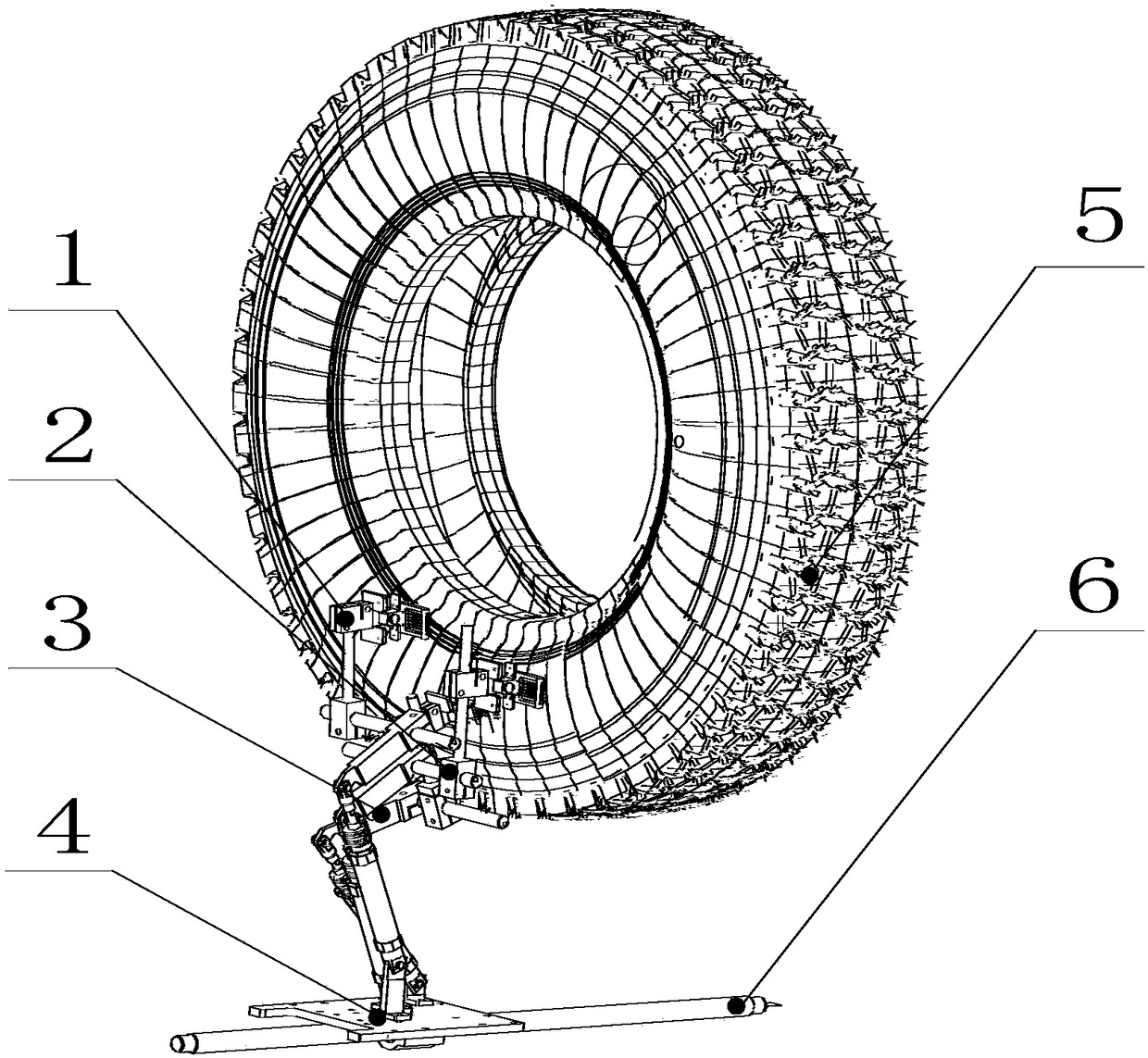 Deburring device for TB tyre side surface