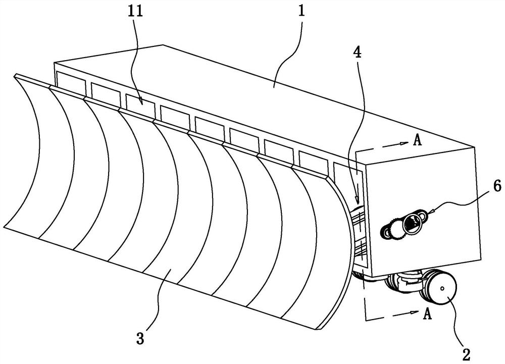 Ice and snow removing device and snow sweeper using same