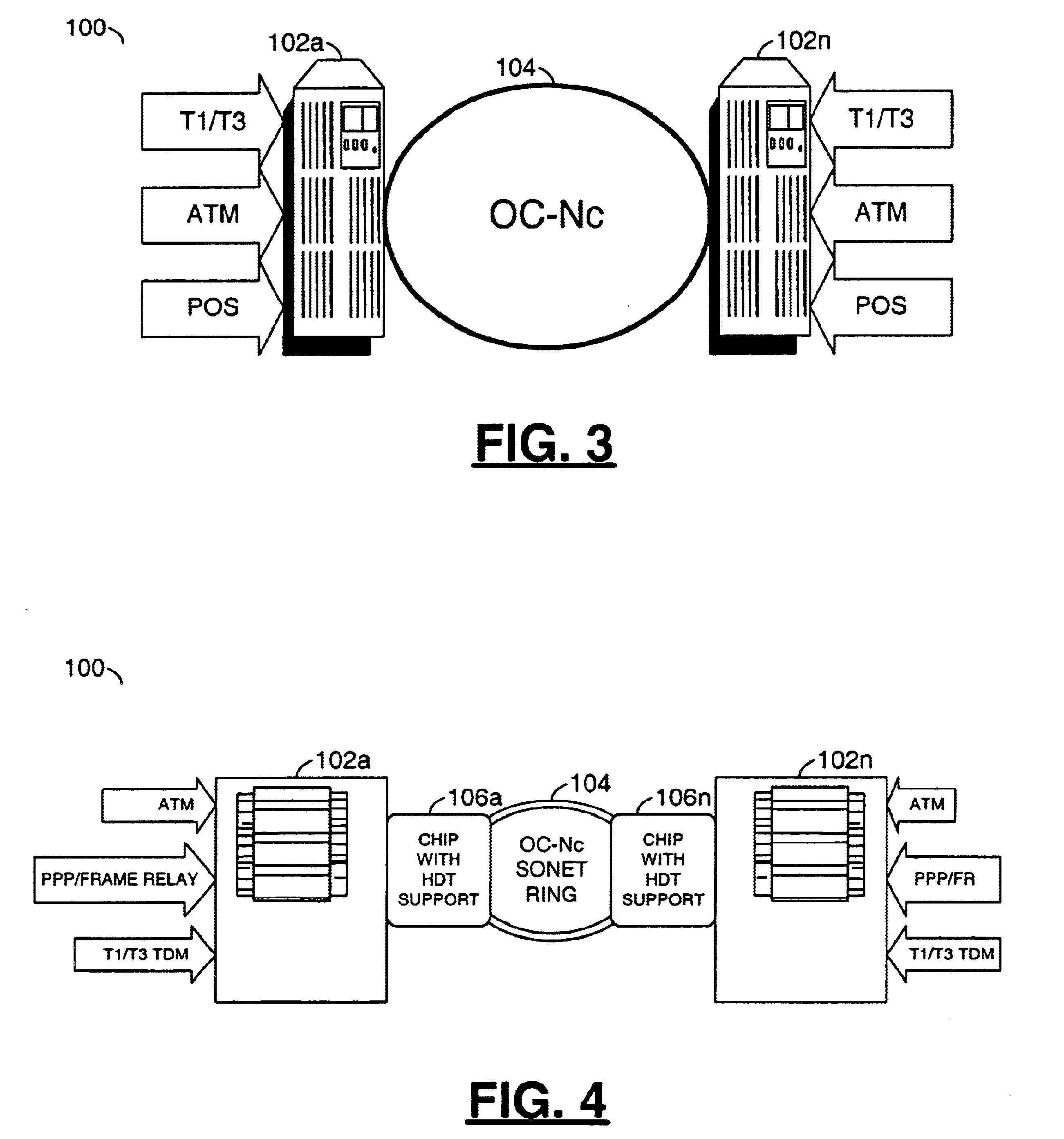 Hybrid data transport scheme over optical networks