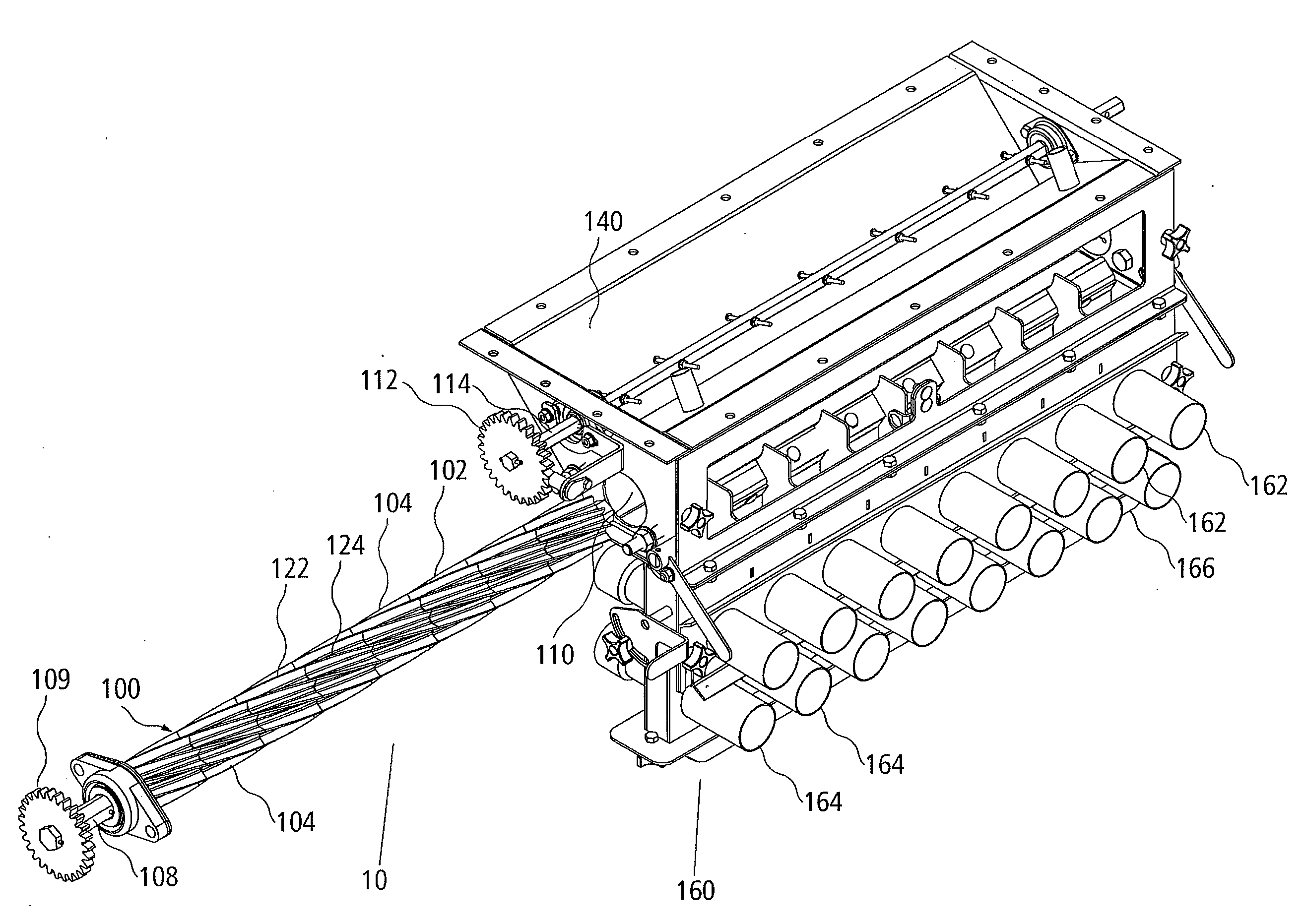 Variable displacement meter roller