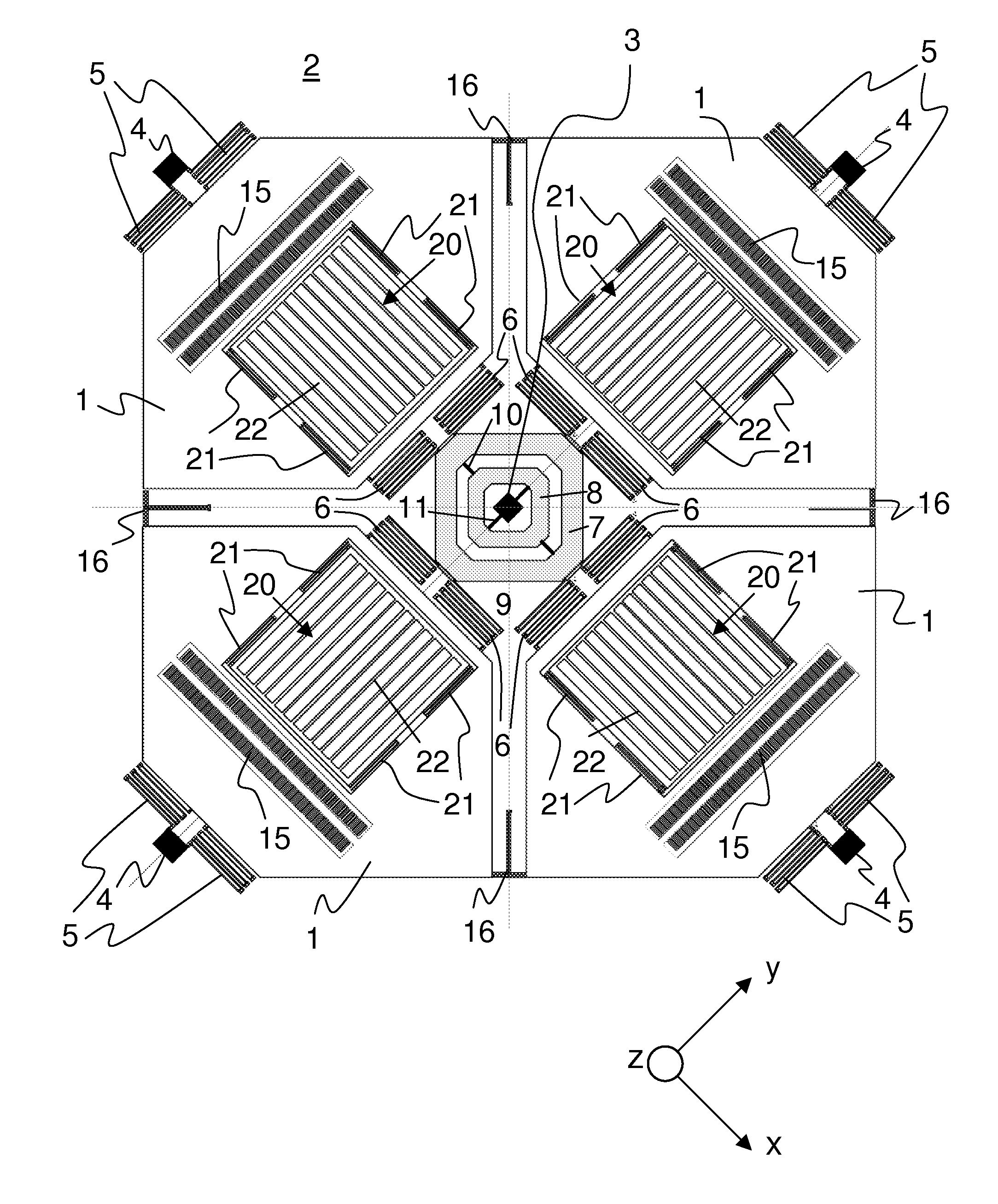 Micro-gyroscope for detecting motions