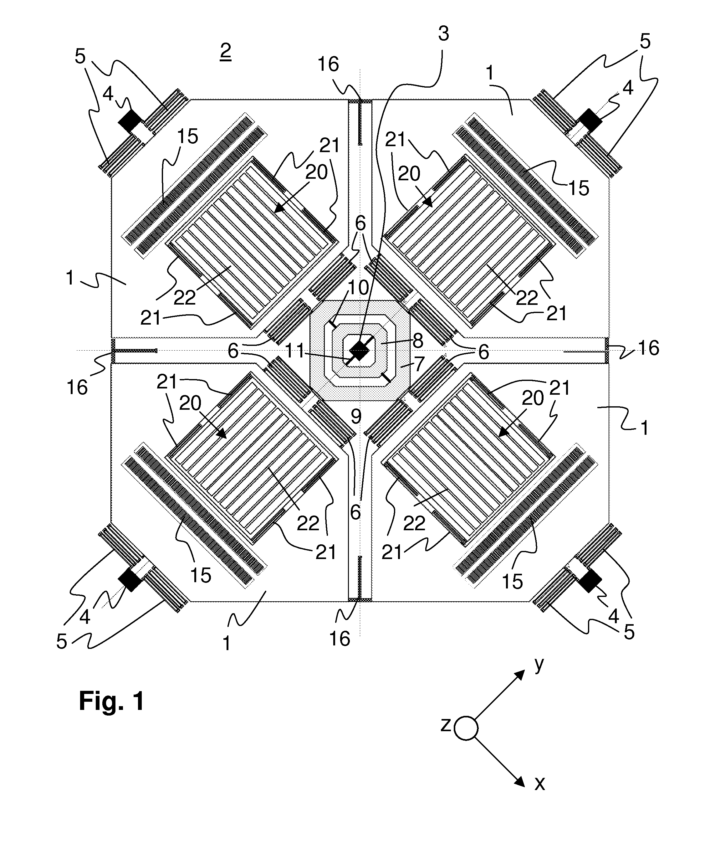 Micro-gyroscope for detecting motions