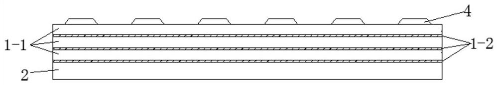 Full-paving periodic cushion layer vibration reduction ballast bed