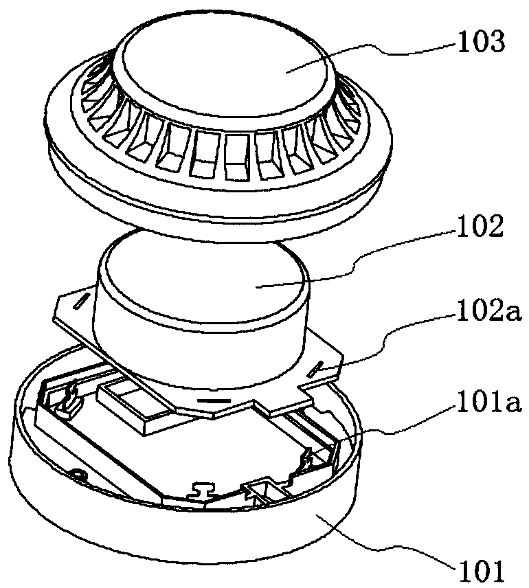 A smoke alarm assembly line