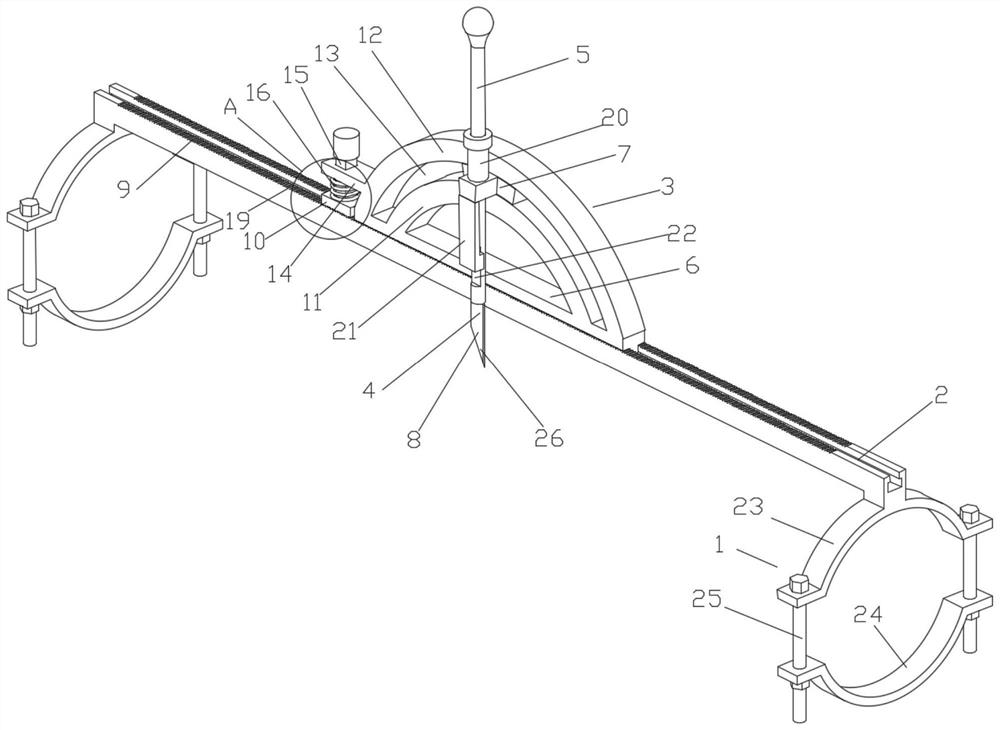 Rubber tree bark cutting device for tensile and shear strength tests