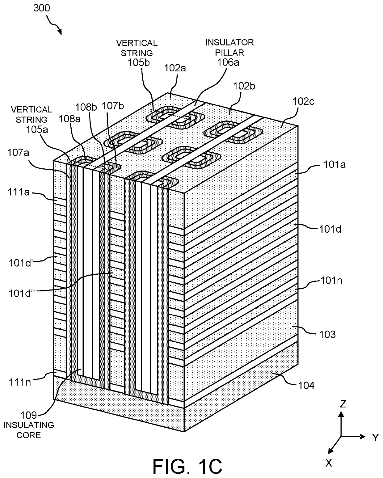 Three dimensional double-density memory array