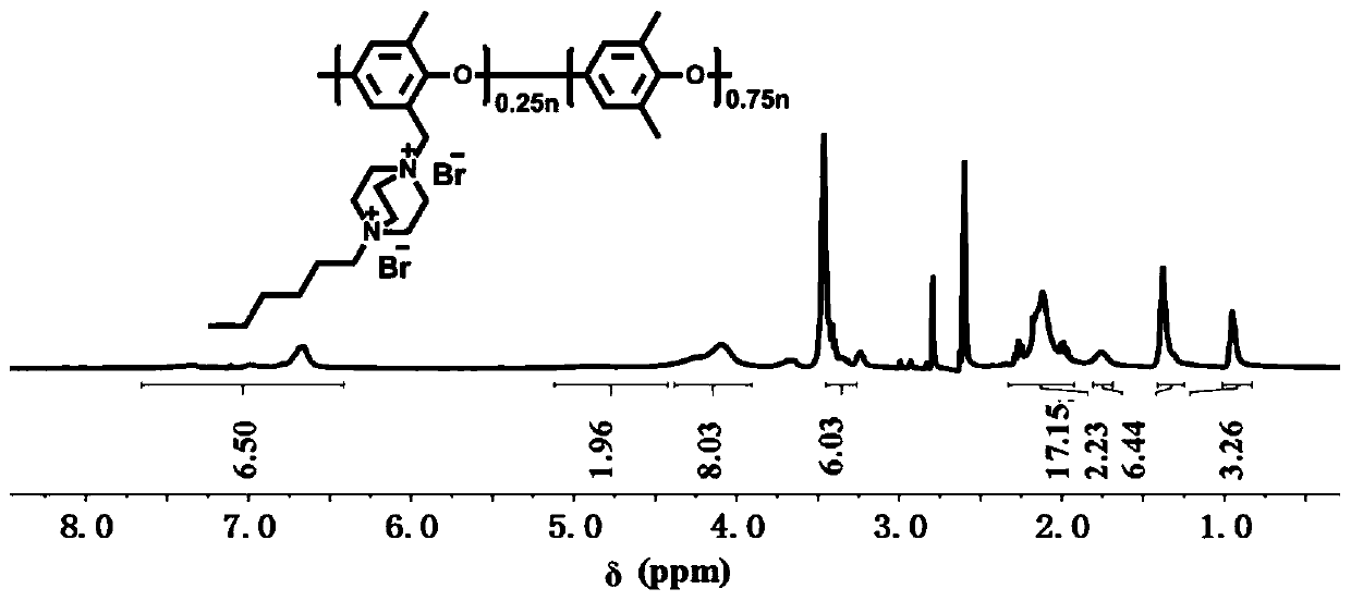 High anion permeability and high ion selectivity anion exchange membrane, preparation method and application thereof