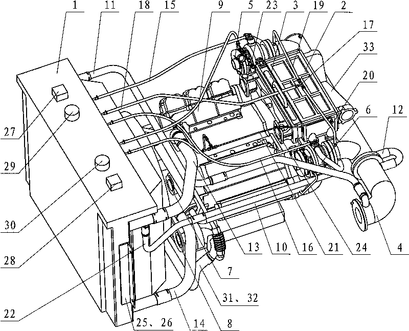 Cooling device for explosion-proof diesel engine