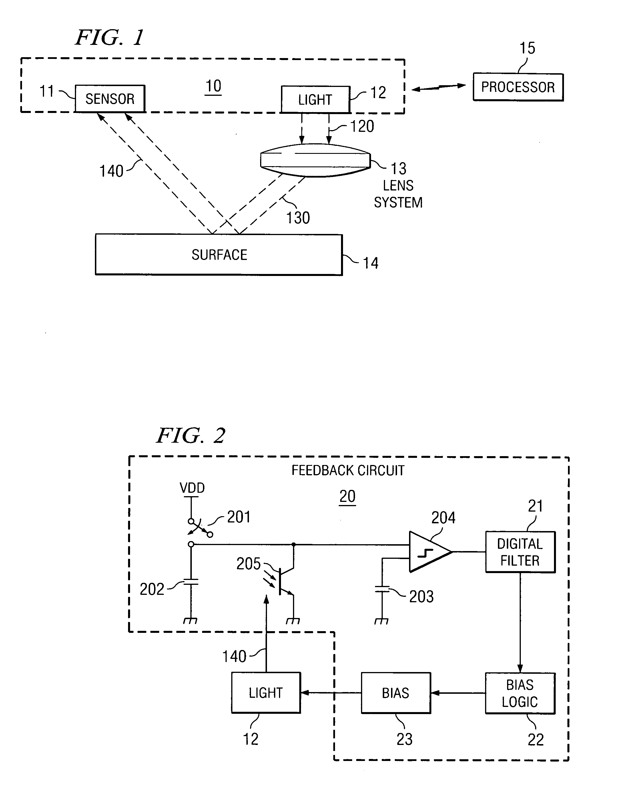 System and method for calibrating the light source for an optical navigational system