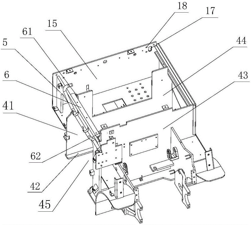 Single-drive electric forklift truck frame