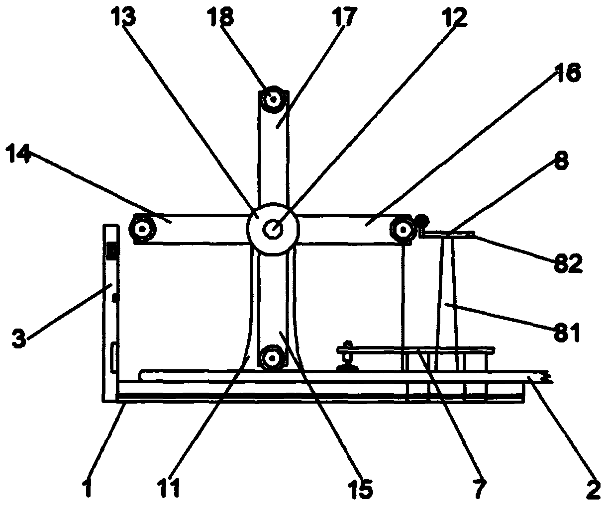 Flat top and flat cover structure automatic labeling device