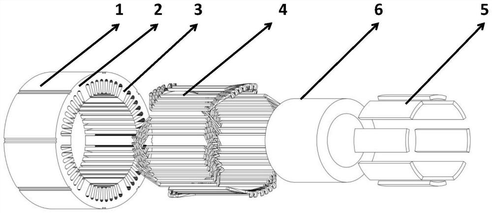 Permanent magnet synchronous motor with unequal tooth width combination and its electromagnetic vibration weakening method