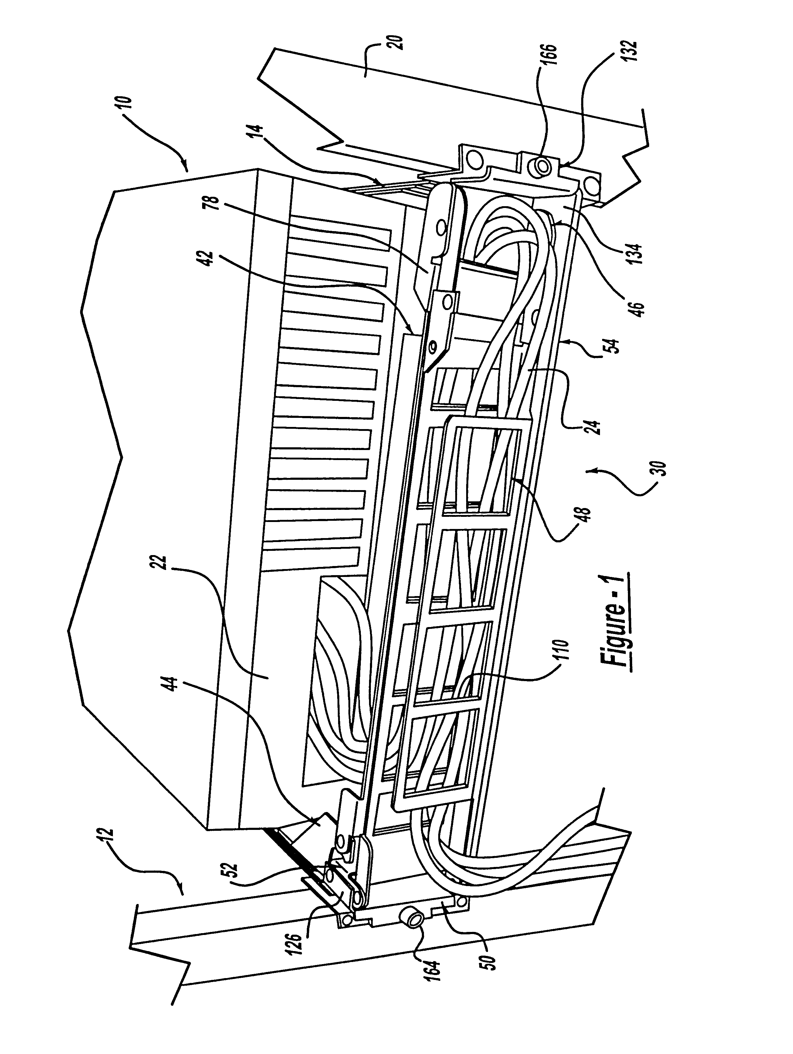 Cable management arm with trough and breakaway feature