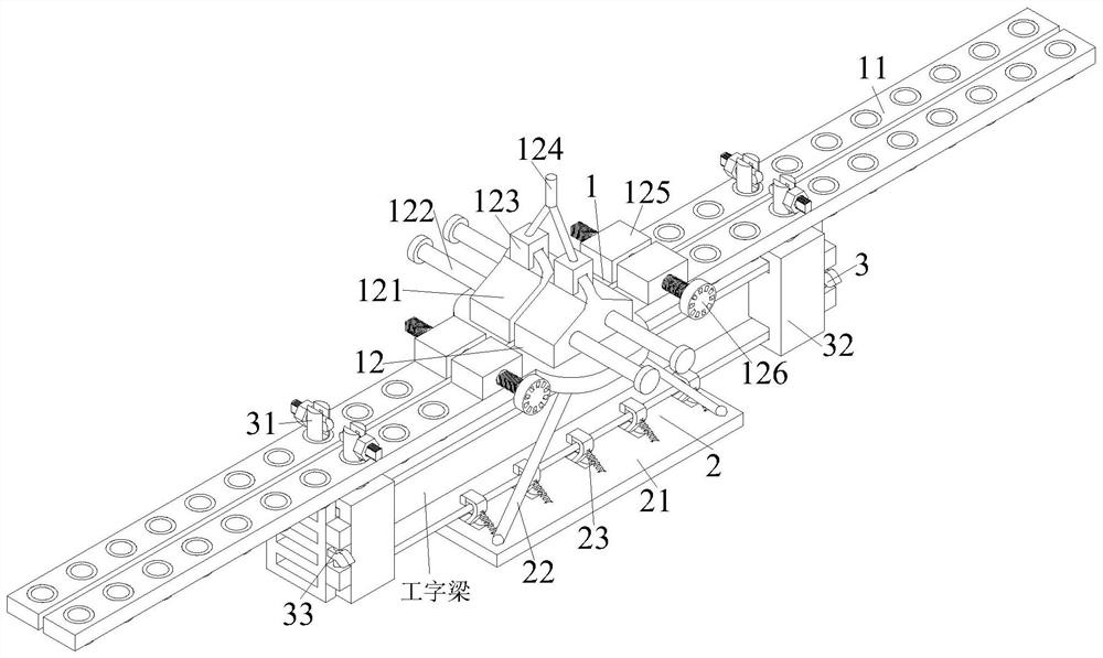 A hoisting device for prefabricated I-beams in house construction