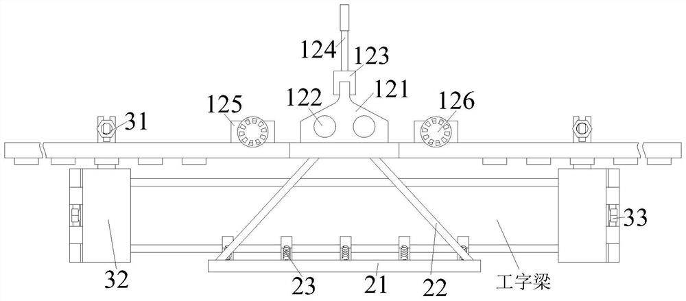 A hoisting device for prefabricated I-beams in house construction