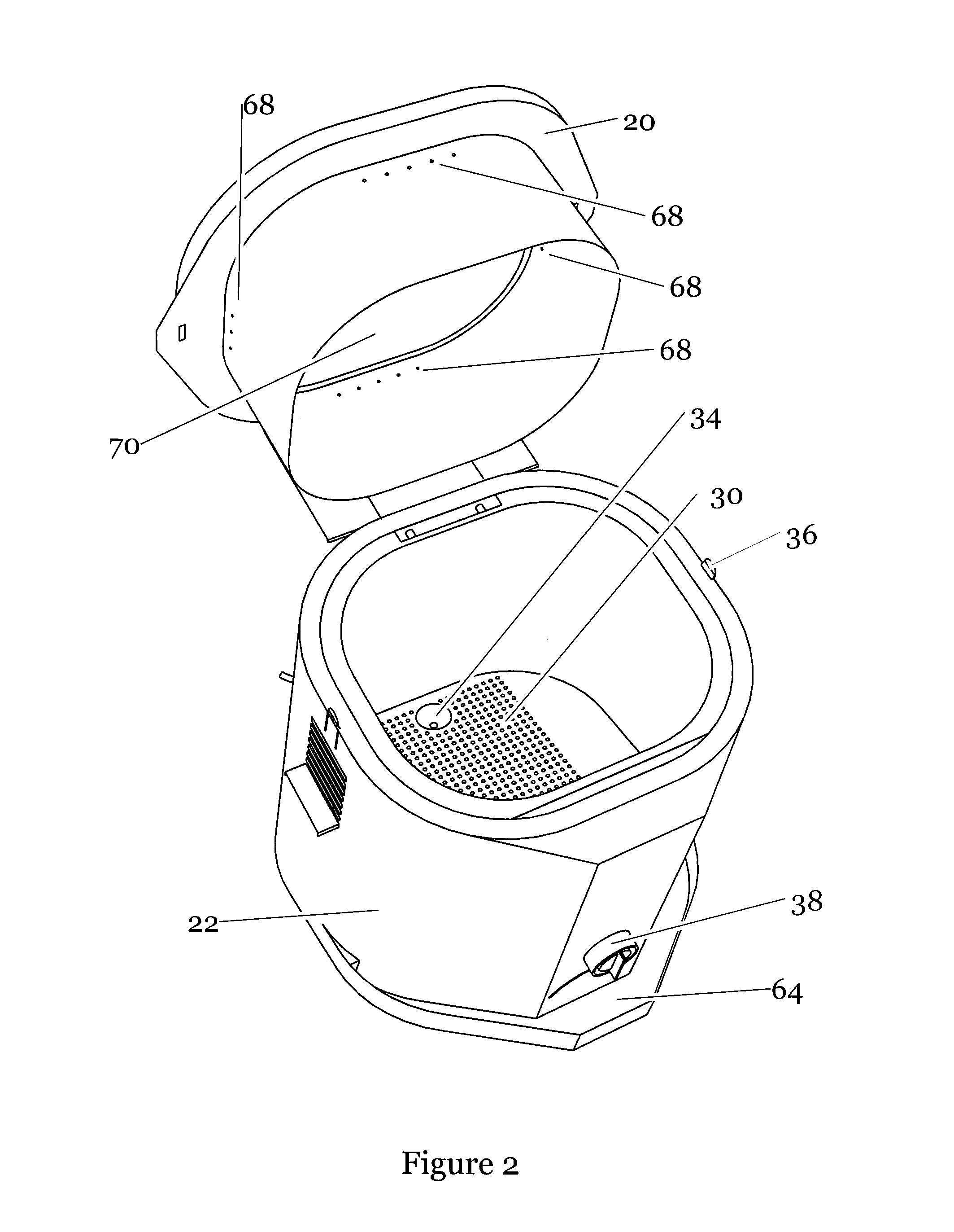 Cooking device to deep fat fry foods