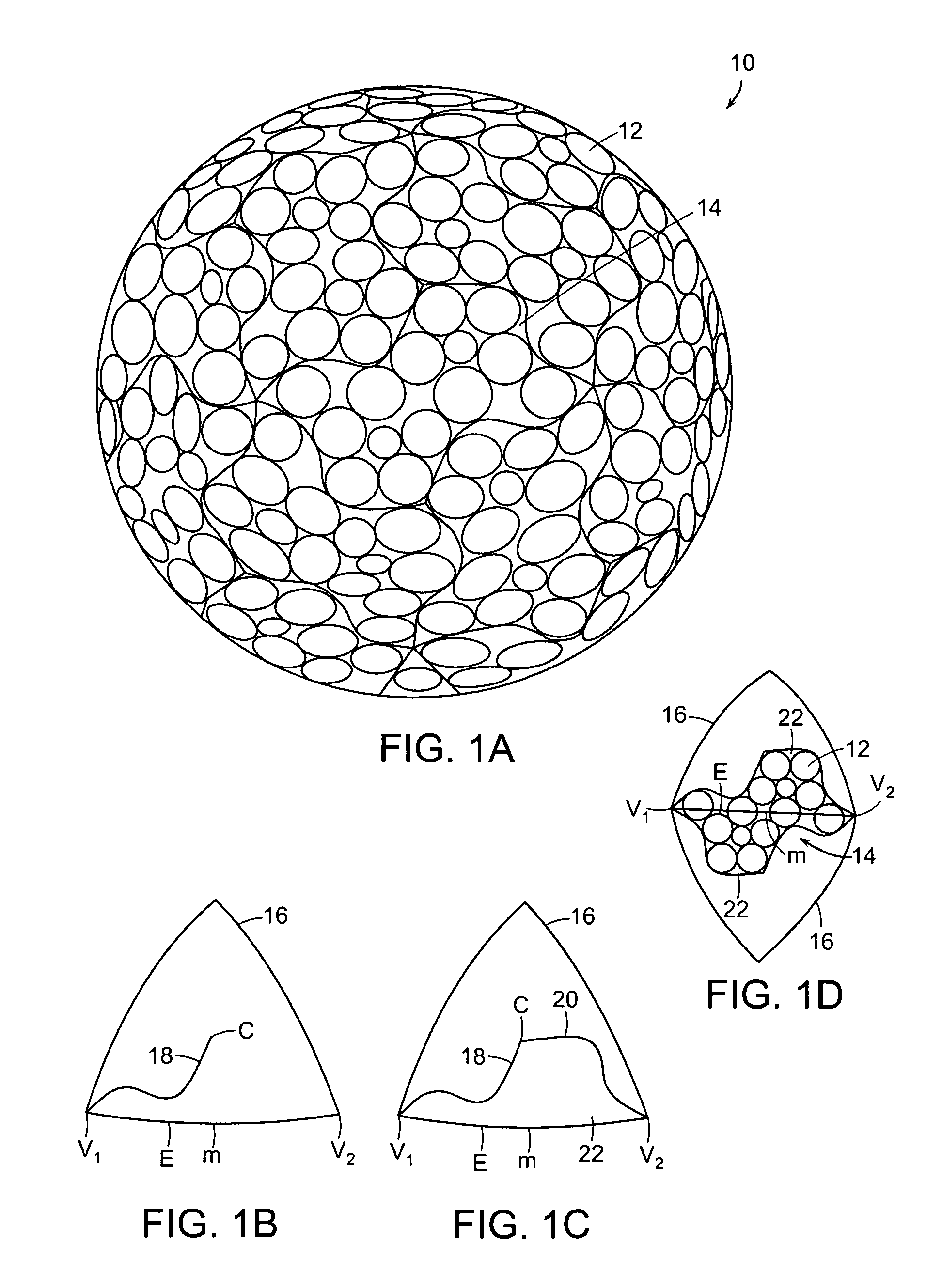 Dimple patterns for golf balls