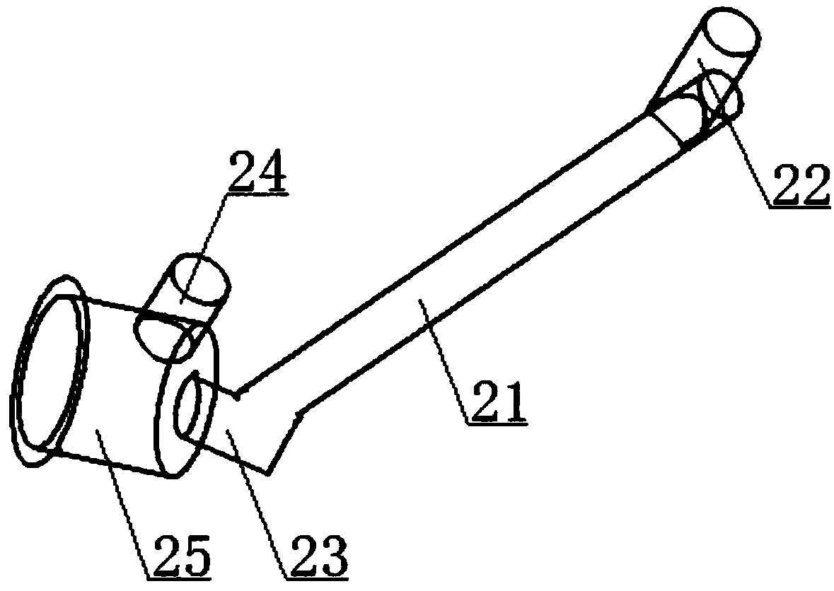 Oil way arranging structure of engine piston cooling nozzle