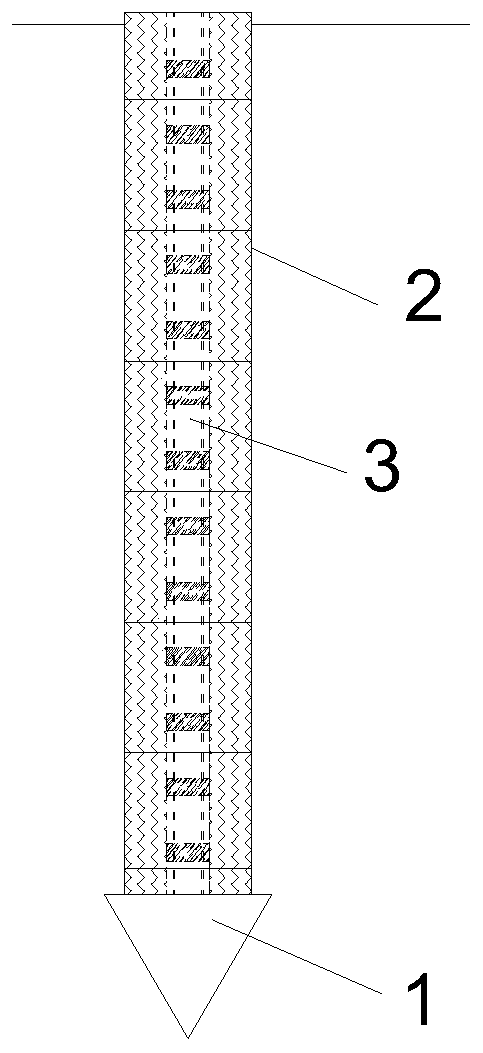 Method realizing drainage and consolidation of hydraulic fill soil as well as soil mass improvement through utilizing straw pile