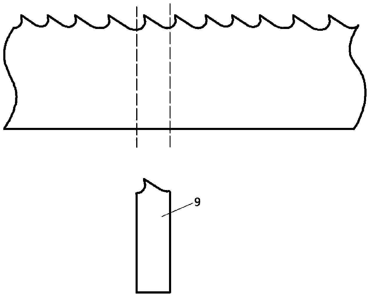 A sawing simulation test device and test method