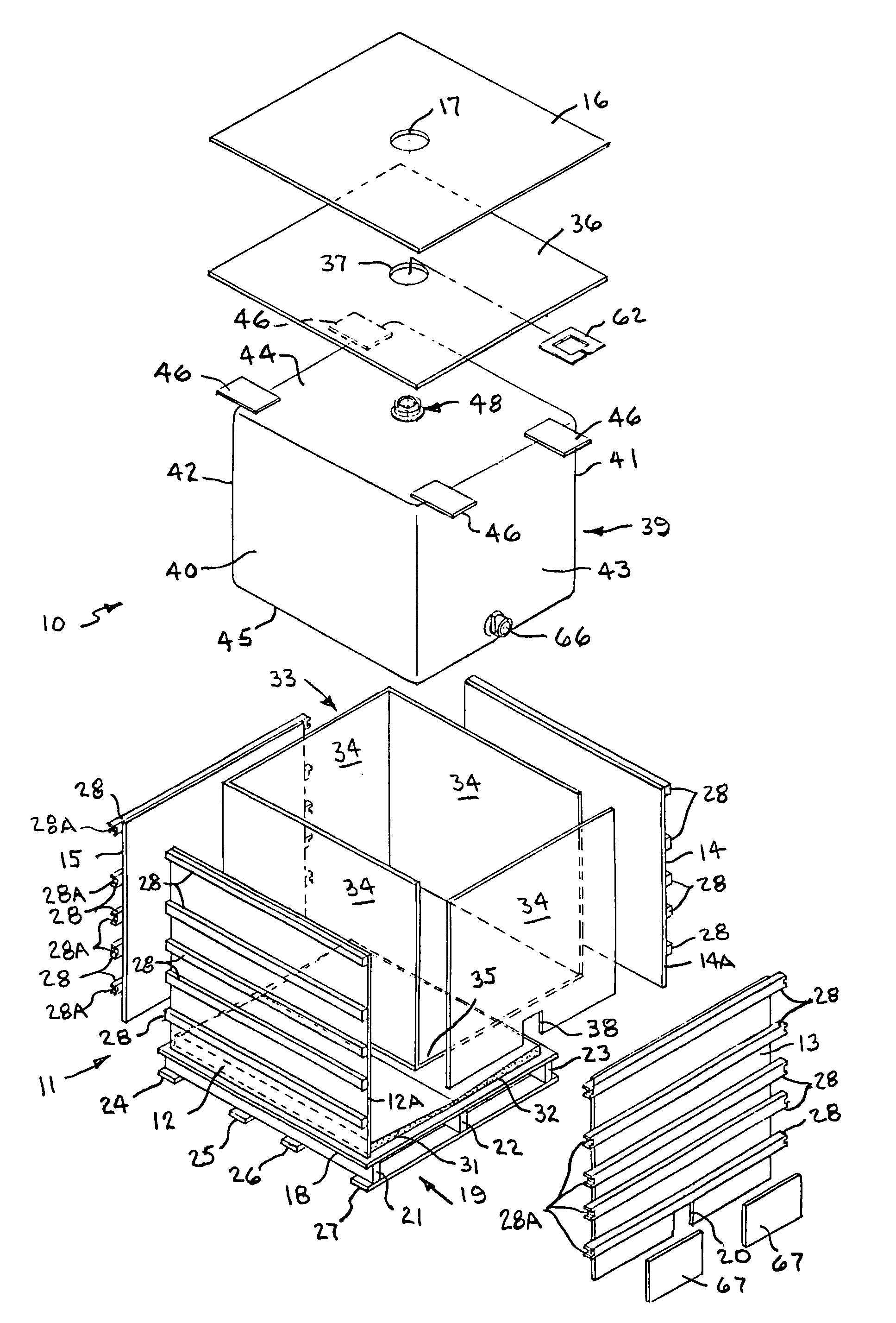 Container for bulk handling of fluids